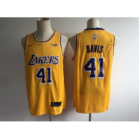 Men's Los Angeles Lakers #41 Anthony Davis New Gold Wish Stitched NBA Jersey