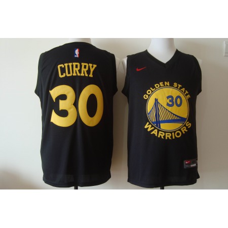 Men's Nike Golden State Warriors #30 Stephen Curry Black 2017-18 New Season Stitched NBA Jersey