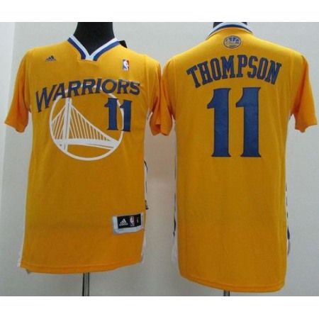 Revolution 30 Warriors #11 Klay Thompson Gold Alternate Stitched NBA Jersey