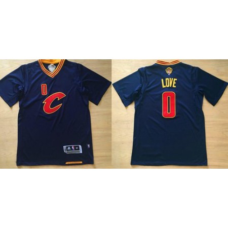 Cavaliers #0 Kevin Love Navy Blue Short Sleeve "C" Stitched NBA Jersey