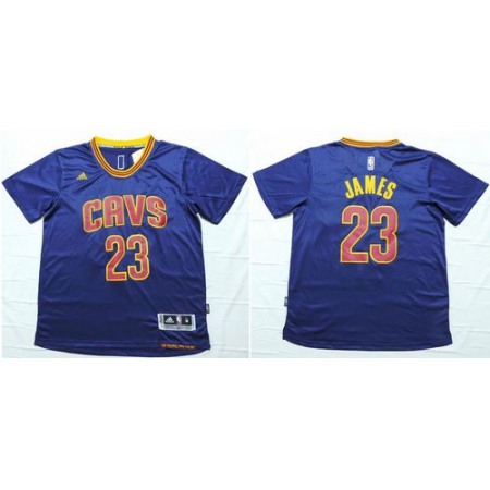 Cavaliers #23 LeBron James Navy Blue Short Sleeve Stitched NBA Jersey