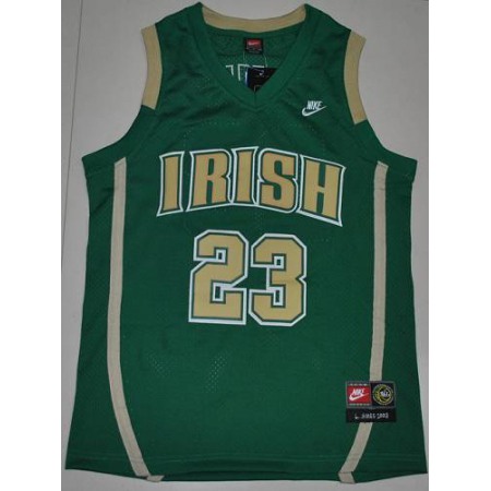 Heat #23 LeBron James Green Irish High School Stitched NBA Jersey