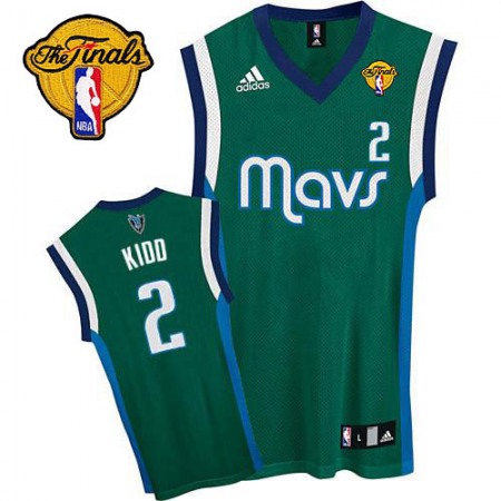 Mavericks 2011 Finals Patch #2 Jason Kidd Green Stitched NBA Jersey