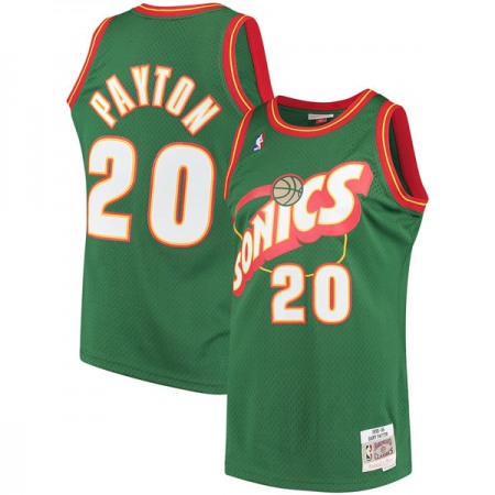 Mitchell And Ness Thunder #20 Gary Payton Green SuperSonics Stitched NBA Jersey