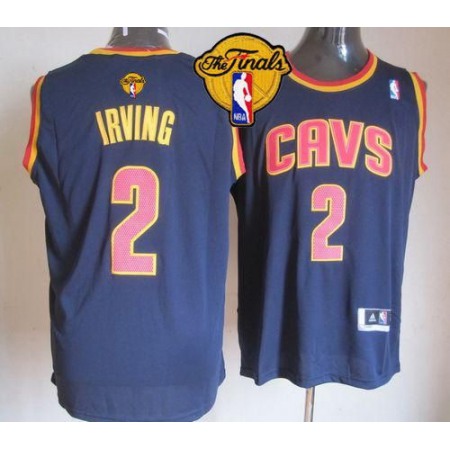 Revolution 30 Cavaliers #2 Kyrie Irving Navy Blue The Finals Patch Stitched NBA Jersey
