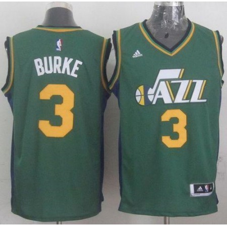 Revolution 30 Jazz #3 Trey Burke Green Stitched NBA Jersey