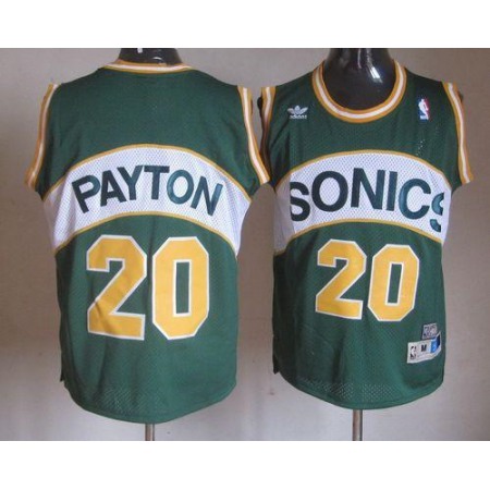 Thunder #20 Gary Payton Green Seattle SuperSonics Style Stitched NBA Jersey