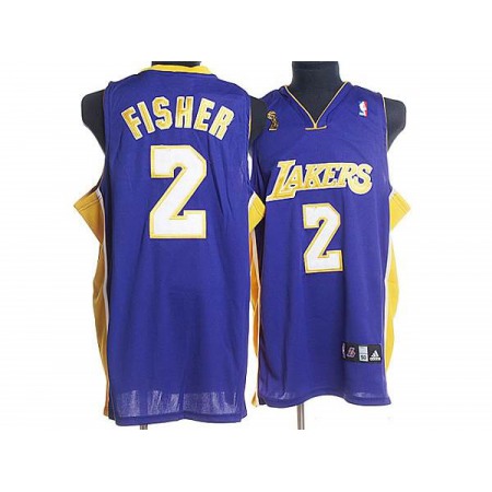 Lakers #2 Derek Fisher Stitched Purple NBA Jersey