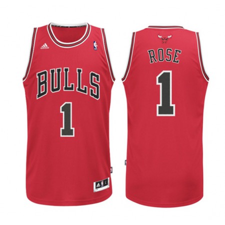 Men's Chicago Bulls #1 Derrick Rose Red Stitched NBA Jersey