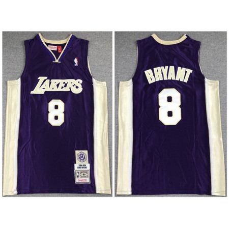 Men's Los Angeles Lakers #8 Kobe Bryant Purple Stitched Jersey