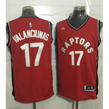 Raptors #17 Jonas Valanciunas Red Stitched NBA Jersey