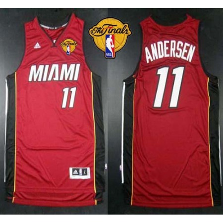 Revolution 30 Heat #11 Chris Andersen Red Finals Patch Stitched NBA Jersey