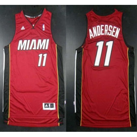 Revolution 30 Heat #11 Chris Andersen Red Stitched NBA Jersey