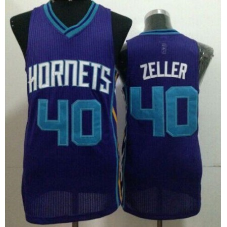 Revolution 30 Hornets #40 Cody Zeller Purple Stitched NBA Jersey