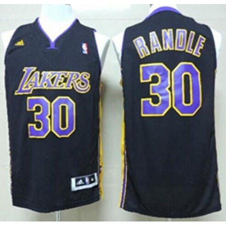 Revolution 30 Lakers #30 Julius Randle Black(Purple NO.) Hollywood Nights Stitched NBA Jersey