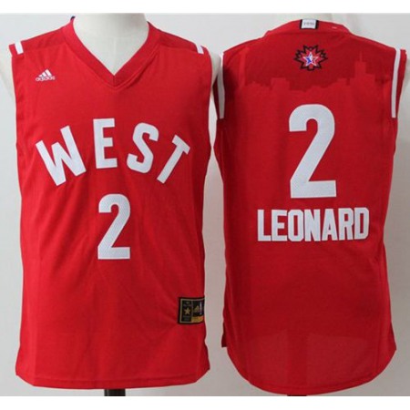 Spurs #2 Kawhi Leonard Red 2016 All Star Stitched NBA Jersey