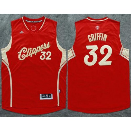 Clippers #32 Blake Griffin Red 2015-2016 Christmas Day Stitched NBA Jersey