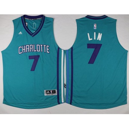 Hornets #7 Jeremy Lin Teal Stitched NBA Jersey