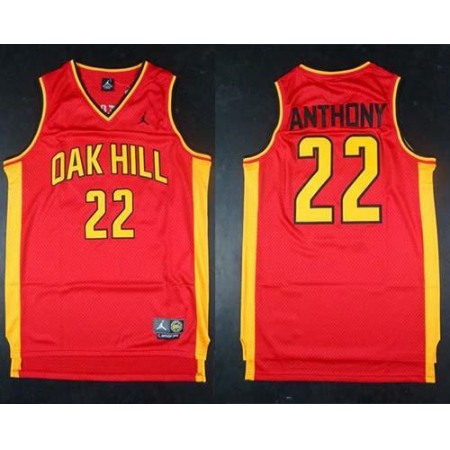 Knicks #22 Carmelo Anthony Red Oak Hill Academy High School Stitched NBA Jersey