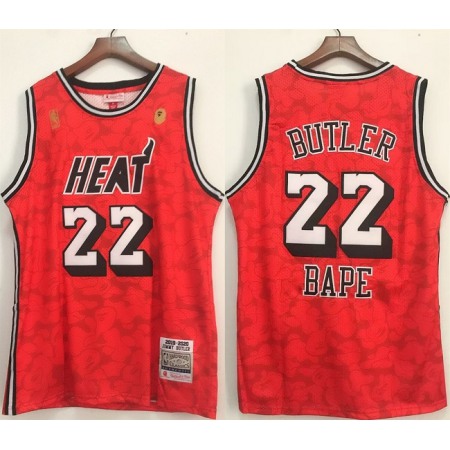 Men's Miami Heat #22 Jimmy Butler Red Stitched Jersey