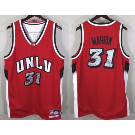 Men's UNLV #31 Shawn Marion Red Stitched Jersey