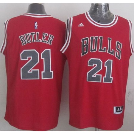 Revolution 30 Bulls #21 Jimmy Butler Red Stitched NBA Jersey