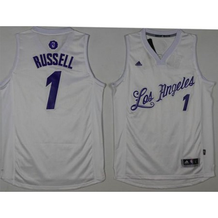 Lakers #1 D'Angelo Russell White 2016-2017 Christmas Day Stitched NBA Jersey