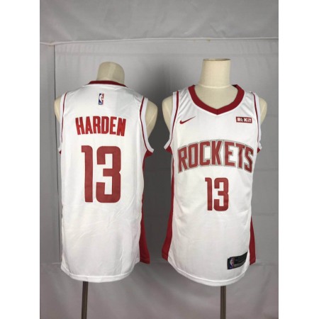 Men's Houston Rockets #13 James Harden White Stitched NBA Jersey