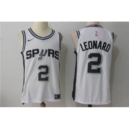 Men's Nike San Antonio Spurs #2 Kawhi Leonard White Stitched NBA Jersey