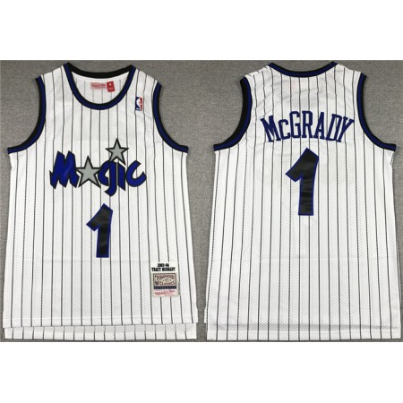 Men's Orlando Magic #1 Tracy McGrady 2003-04 White Stitched Jersey