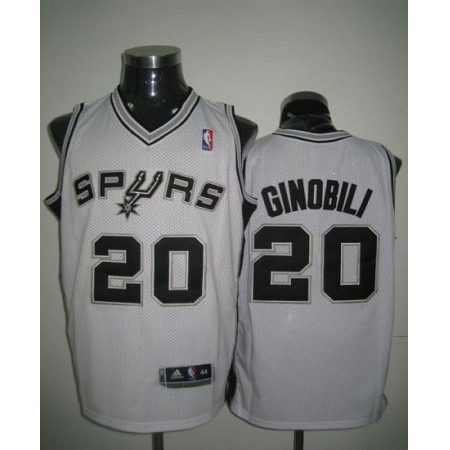 Revolution 30 Spurs #20 Manu Ginobili White Stitched NBA Jersey