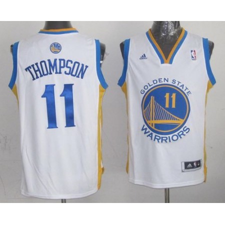 Revolution 30 Warriors #11 Klay Thompson White Stitched NBA Jersey