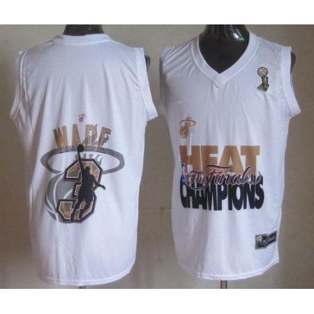 Heat #3 Dwyane Wade White 2013 NBA Finals Champions Stitched NBA Jersey