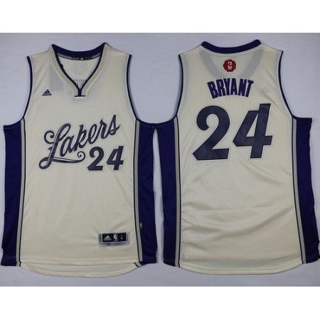 Lakers #24 Kobe Bryant White 2015-2016 Christmas Day Stitched NBA Jersey