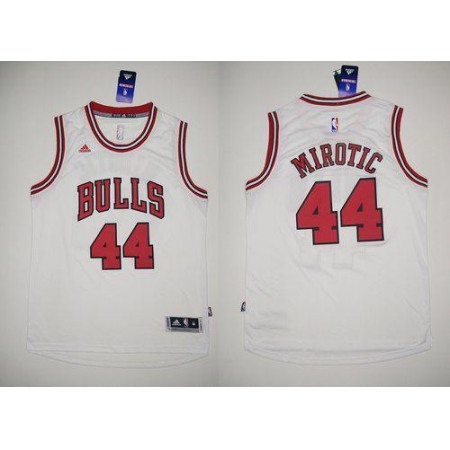 Revolution 30 Bulls #44 Nikola Mirotic White Stitched NBA Jersey