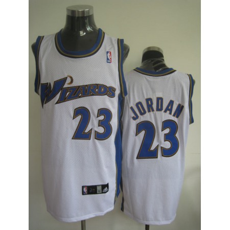 Wizards #23 Michael Jordan Stitched White NBA Jersey
