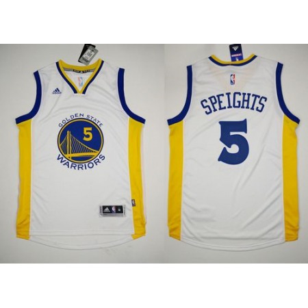 Revolution 30 Warriors #5 Marreese Speights White Stitched NBA Jersey