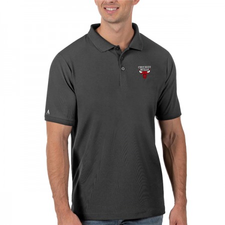 Men's Chicago Bulls Antigua Grey Legacy Pique Polo