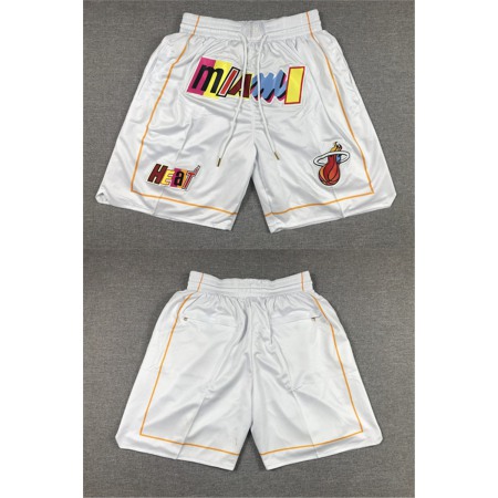 Men's Miami Heat 2022/23 White City Edition Shorts (Run Small)