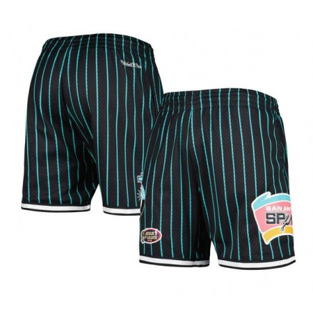 Men's San Antonio Spurs Black Mitchell & Ness Shorts (Run Small)