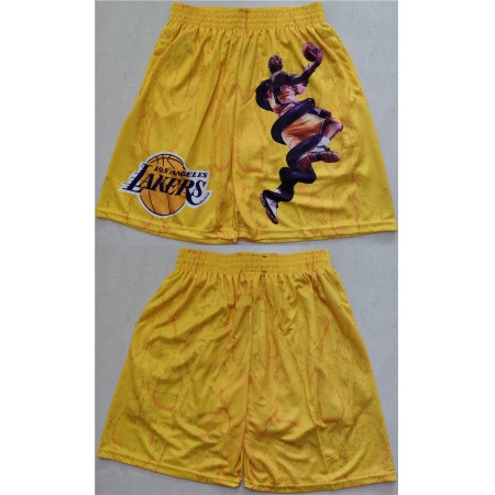 Men's Los Angeles Lakers Gold Shorts (Run Small)