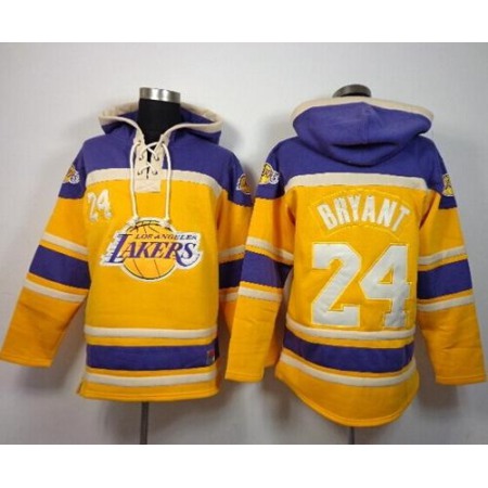 Los Angeles Lakers #24 Kobe Bryant Gold Sawyer Hooded Sweatshirt NBA Hoodie