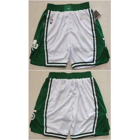 Men's Boston Celtics White 75th Anniversary Shorts (Run Small)