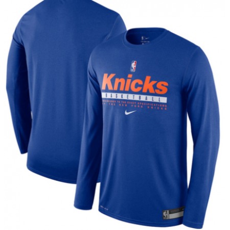New Yok Knicks Blue Legend Performance Long Sleeve T-Shirt