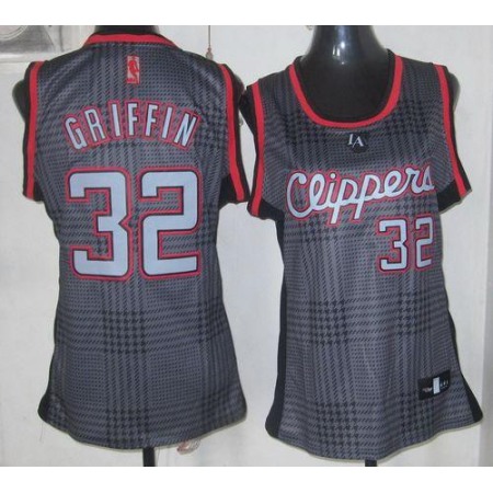 Clippers #32 Blake Griffin Black Women's Rhythm Fashion Stitched NBA Jersey