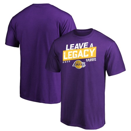 Men's Los Angeles Lakers 2020 Purple Playoffs Bound ISO Slogan T-Shirt