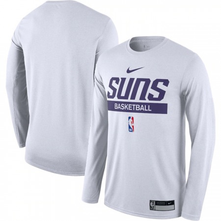 Men's Phoenix Suns White 2022/23 Legend On-Court Practice Performance Long Sleeve T-Shirt