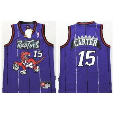 Raptors #15 Vince Carter Purple Throwback Youth Stitched NBA Jersey