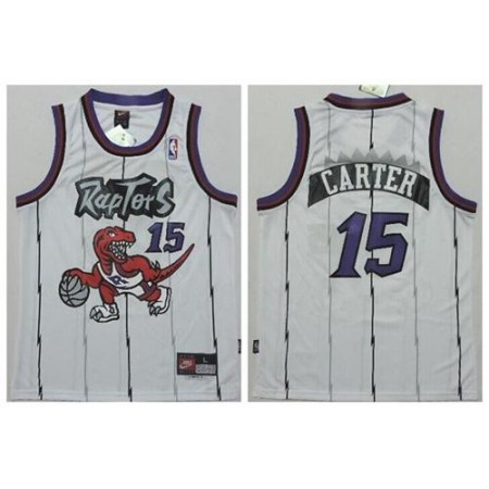 Raptors #15 Vince Carter White Throwback Youth Stitched NBA Jersey