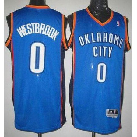 Thunder #0 Russell Westbrook Blue Stitched Youth NBA Jersey